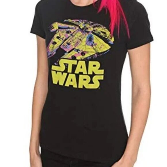 HOT TOPIC Star Wars Millennium Falcon Graphic Tee Size 3x - Picture 1 of 9
